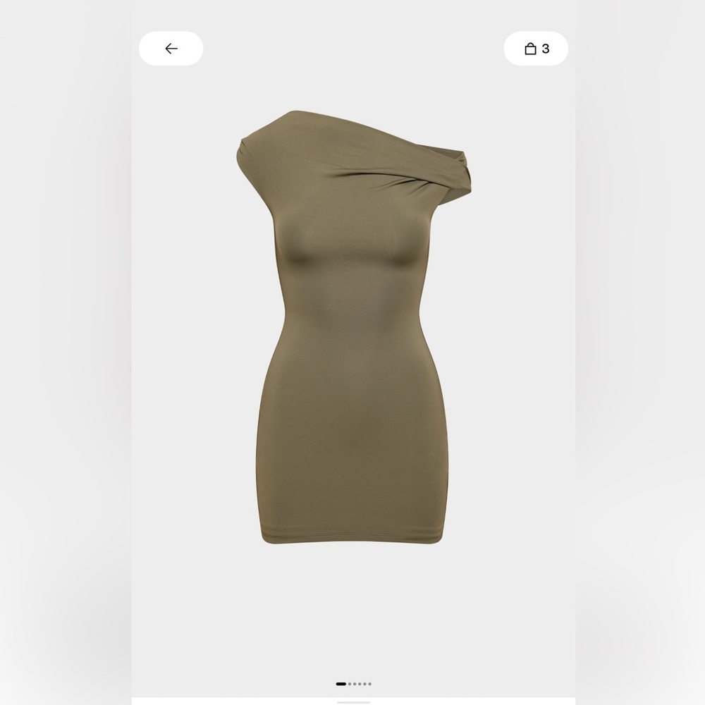 Aritzia Ravish Contour Olive Green Bodycon Dress